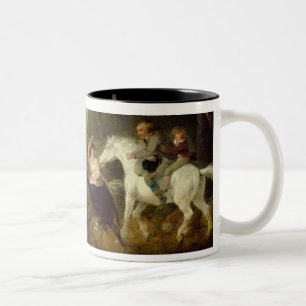 Rounding up before the Storm, 1805 (oil on panel) Two-Tone Coffee Mug