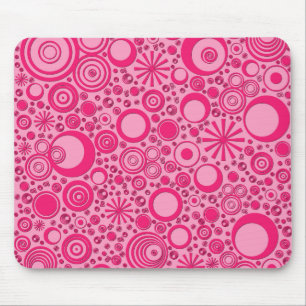 Rounds, 2Tone Pink Computer Mouse Pad