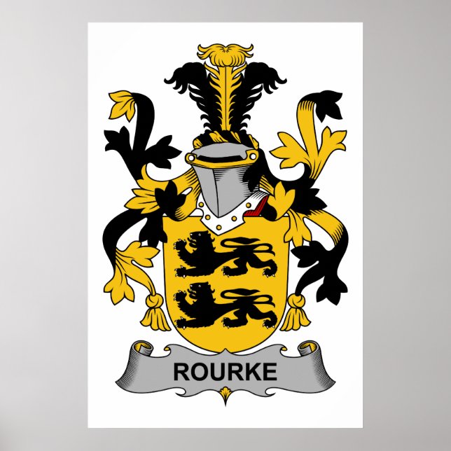 Rourke Family Crest Poster (Front)