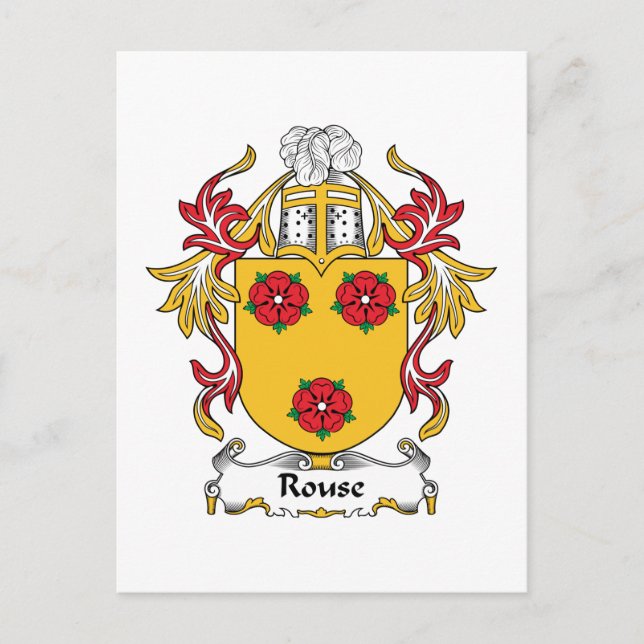 Rouse Family Crest Postcard (Front)