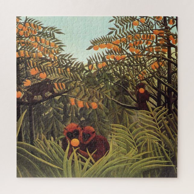 Rousseau - Apes in the Orange Grove Jigsaw Puzzle (Vertical)