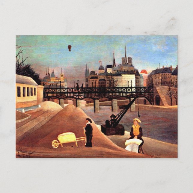 Rousseau - Ile Saint Louis and Notre Dame Postcard (Front)