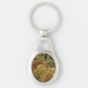 Rousseau Jungle Tropical Tiger Art Key Ring