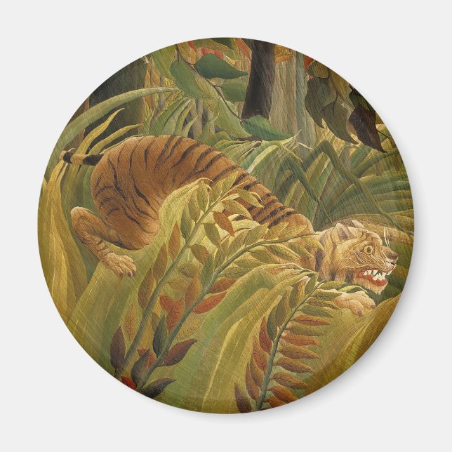 Rousseau Jungle Tropical Tiger Art Magnet (Front)