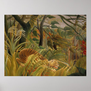 Rousseau Jungle Tropical Tiger Art Print