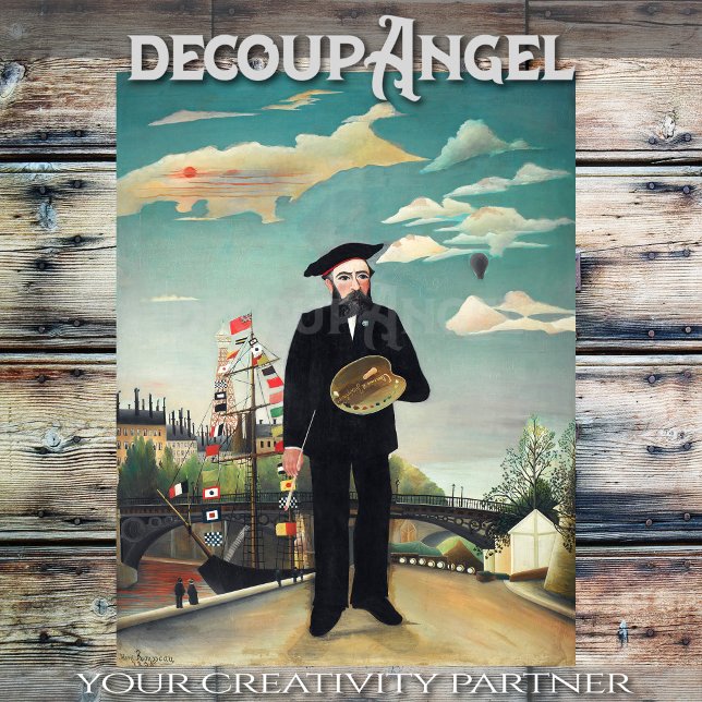 Rousseau- Myself Portrait – Landscape- Decoupage Tissue Paper (Creator Uploaded)