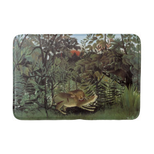 Rousseau’s Hungry Lion art bath mat
