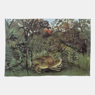 Rousseau’s Hungry Lion hand towel