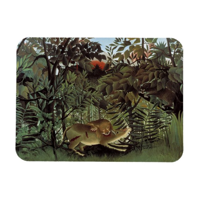 Rousseau’s Hungry Lion magnet (Horizontal)