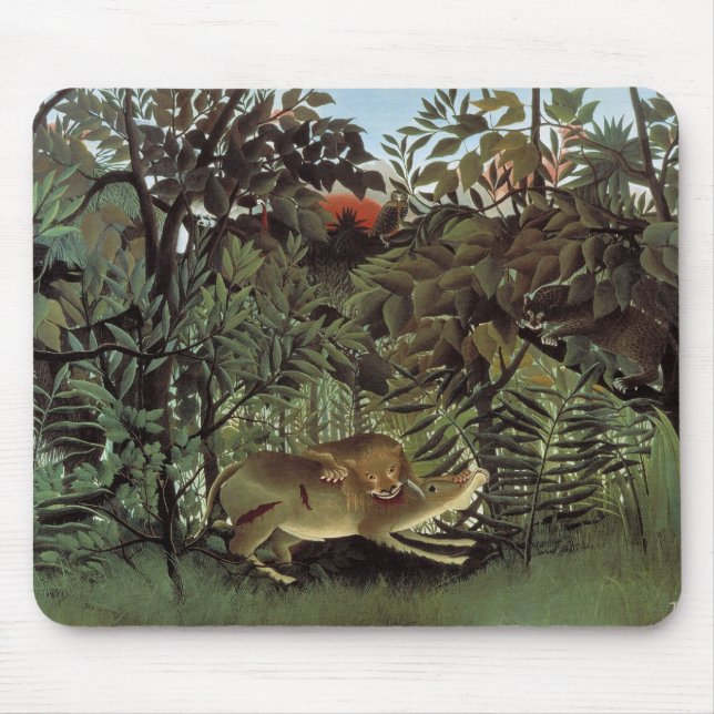 Rousseau’s Hungry Lion mousepad (Front)