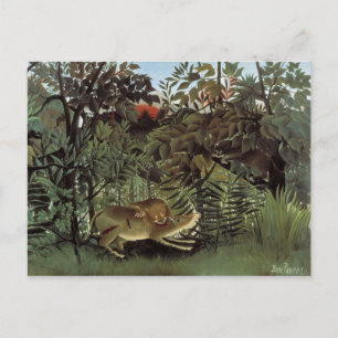 Rousseau’s Hungry Lion postcard