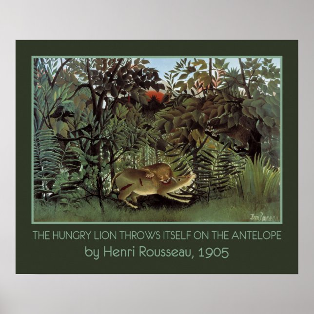 Rousseau’s Hungry Lion poster (Front)
