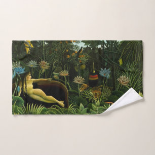 Rousseau’s “The Dream” art hand towel