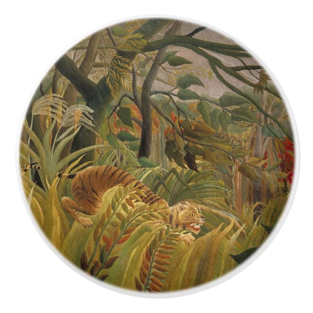 Rousseau’s Tiger art knobs and pulls (Front)