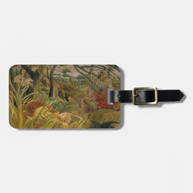 Rousseau’s Tiger custom text luggage tag (Front Horizontal)