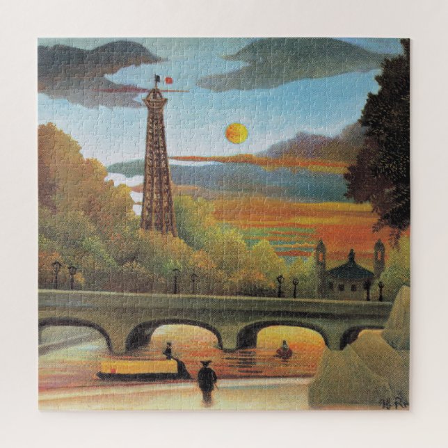 Rousseau - Seine and Eiffel Tower Jigsaw Puzzle (Vertical)