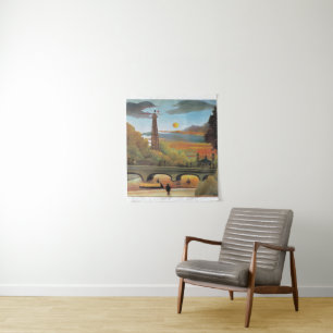 Rousseau - Seine and Eiffel Tower Tapestry