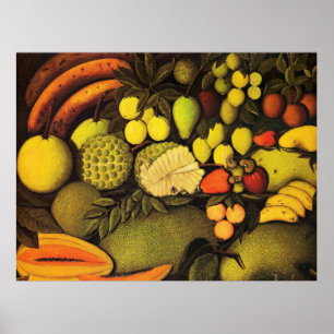 Rousseau - Still Life with Exotic Fruit, fine art Poster