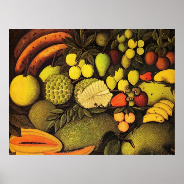 Rousseau - Still Life with Exotic Fruit, fine art Poster (Front)