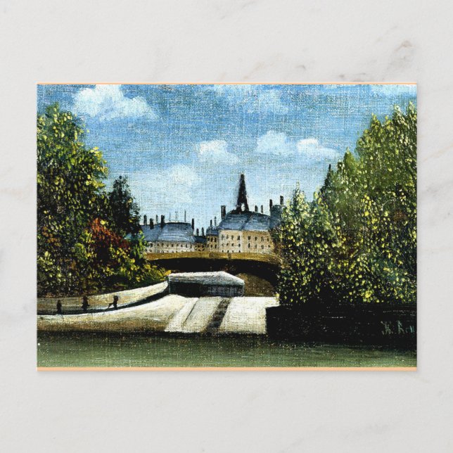Rousseau - The Ile de la Cite, fine art Postcard (Front)
