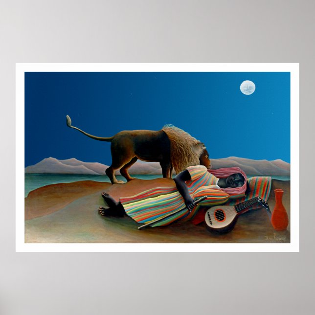 Rousseau - The Sleeping Gypsy - Vintage Classic Poster (Front)