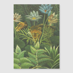 Rousseau Tropical Jungle Lion Painting