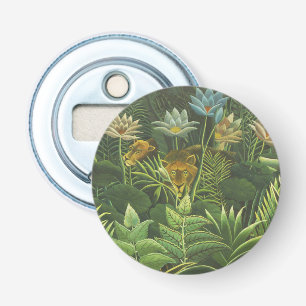Rousseau Tropical Jungle Lion Painting Bottle Opener