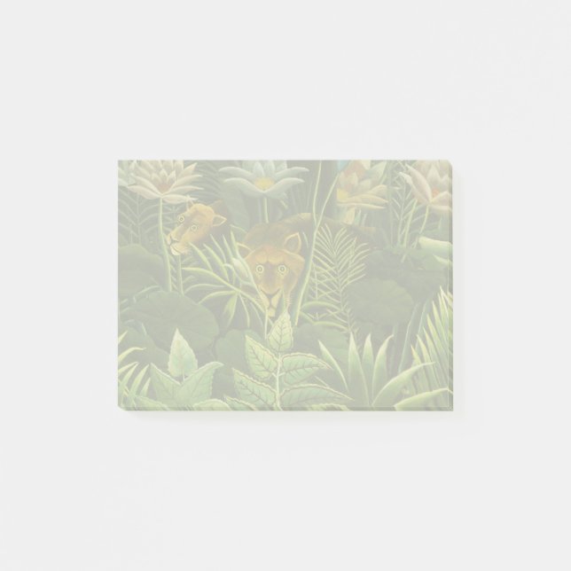 Rousseau Tropical Jungle Lion Painting Post-it Notes (Front)
