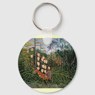 Rousseau's Struggle between Tiger and Bull (1909) Key Ring
