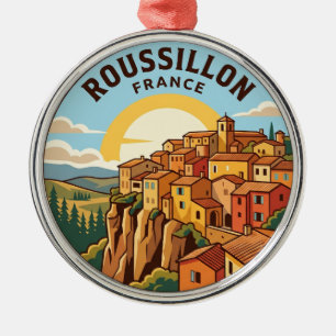 Roussillon France Metal Ornament