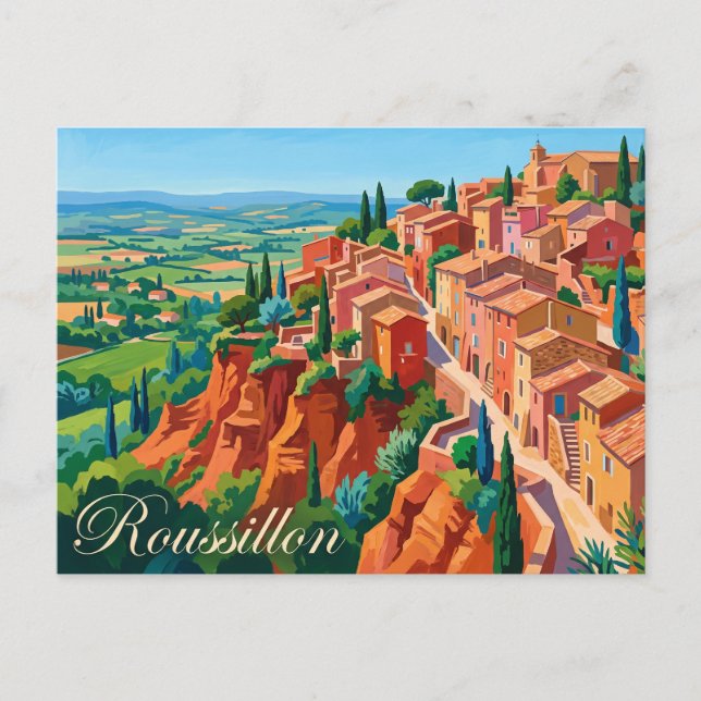 Roussillon France Postcard (Front)