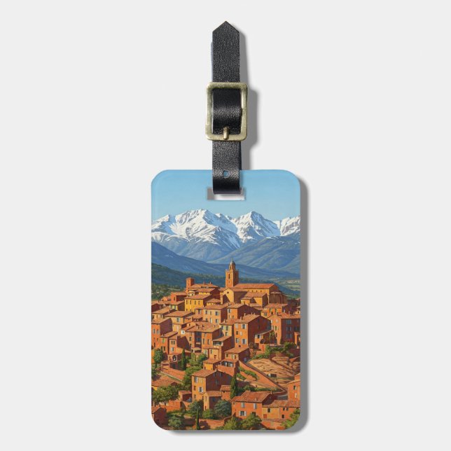 Roussillon France Travel Luggage Tag (Front Vertical)