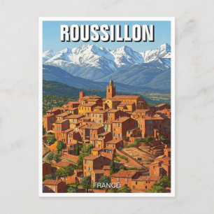 Roussillon France Travel Postcard