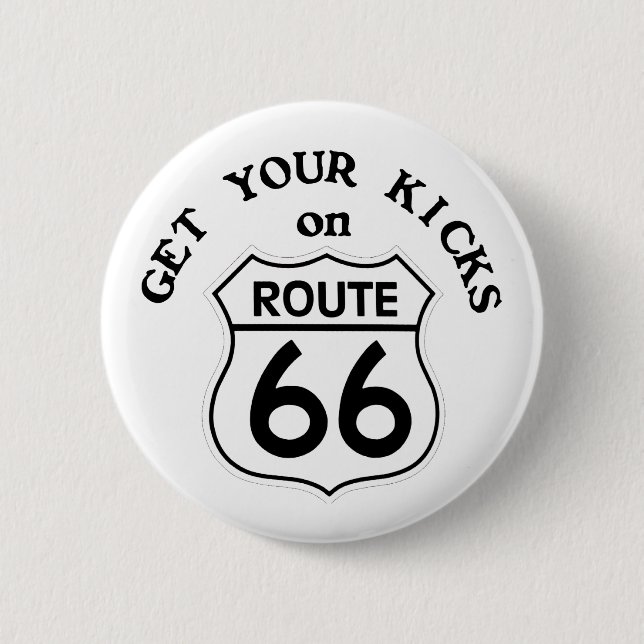 route66 6 cm round badge (Front)