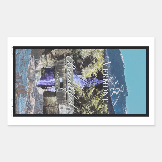 Route 100, Vermont Rectangular Sticker (Front)