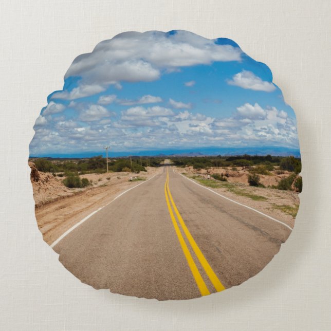 Route 40 Argentina Round Cushion (Front)