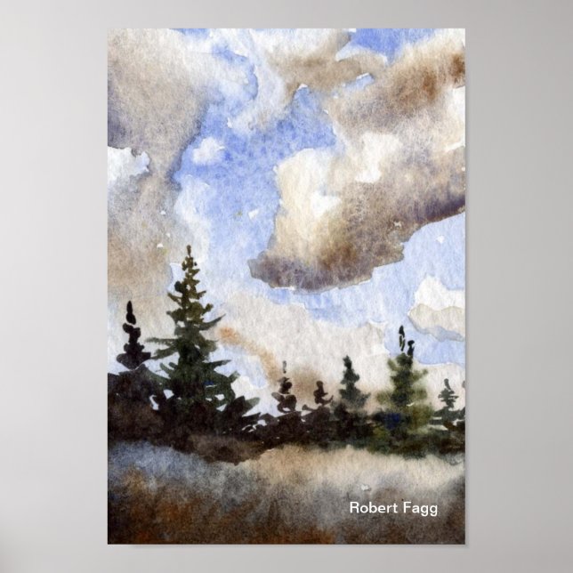 Route 55 Clouds Art Print (Front)