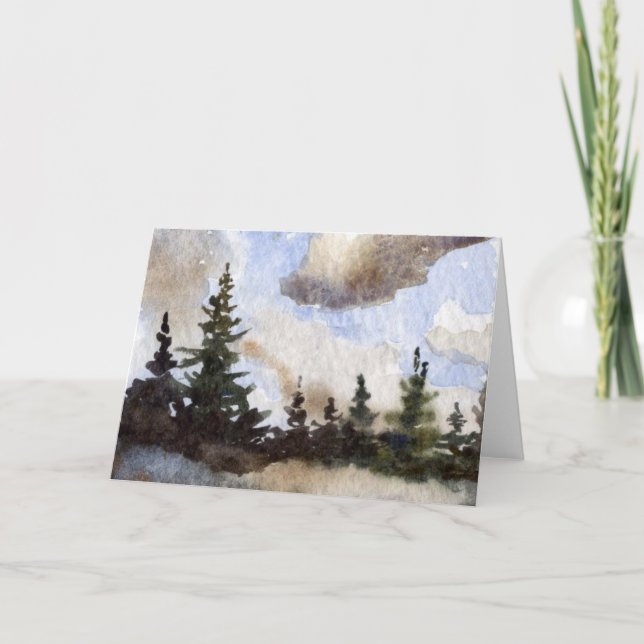 "Route 55 Clouds" Country Roads Greeting Card (Front)