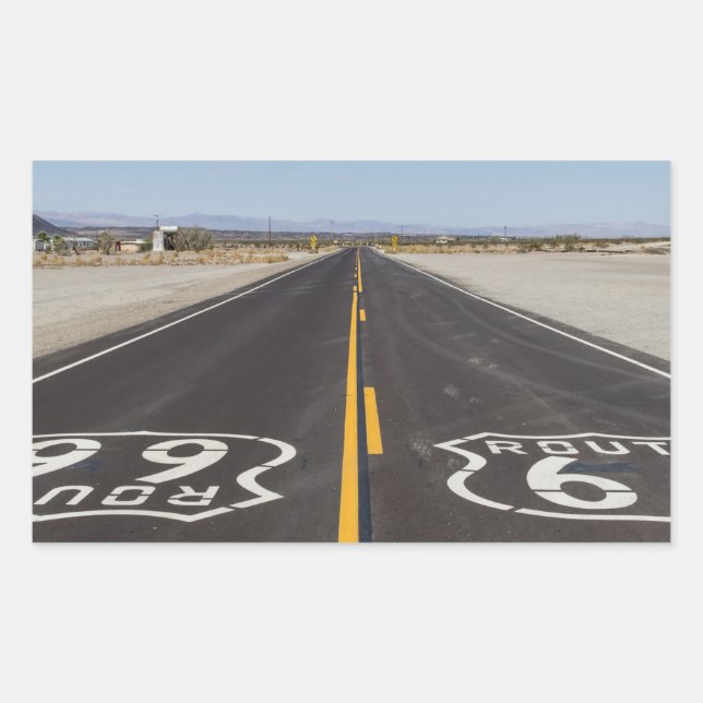 Route 66, Amboy (California, USA) Rectangular Sticker (Front)