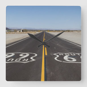 Route 66, Amboy (California, USA) Square Wall Clock