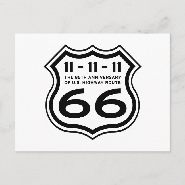 Route 66 Anniversary Postcard (Front)