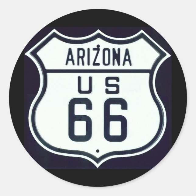 Route 66 Arizona Classic Round Sticker (Front)