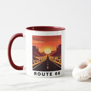 Route 66 Arizona USA Retro Travel Mug