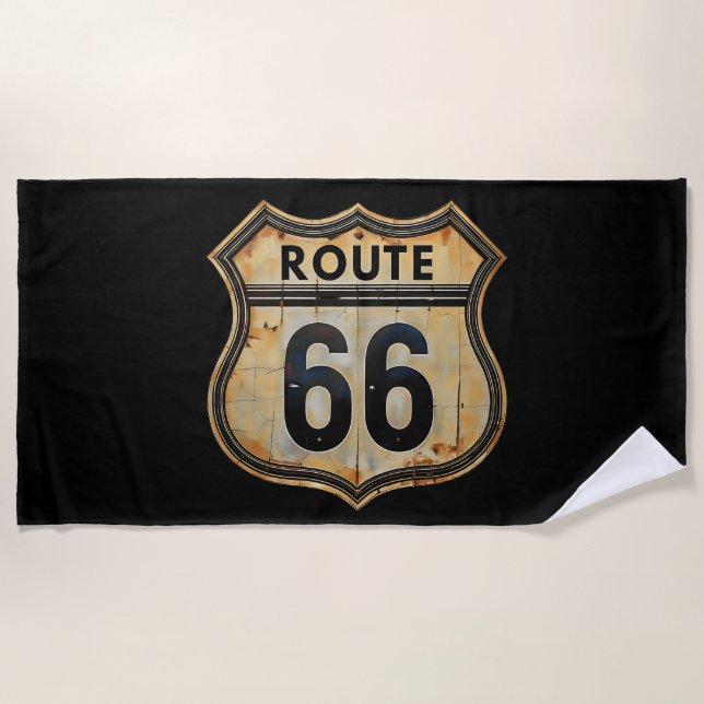 Route 66  beach towel (Front)