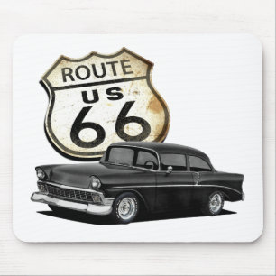 route 66 bel air and sign mouse pad