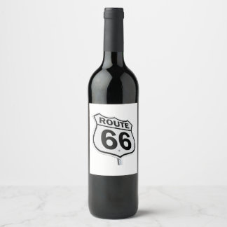 Route 66 Bottle of Wine Wine Label
