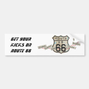route 66 bumper sticker