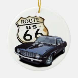 Route 66 Camaro Ceramic Ornament