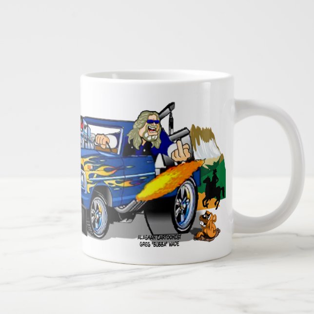 Route 66 Cartoon Giant Coffee Mug (Right)