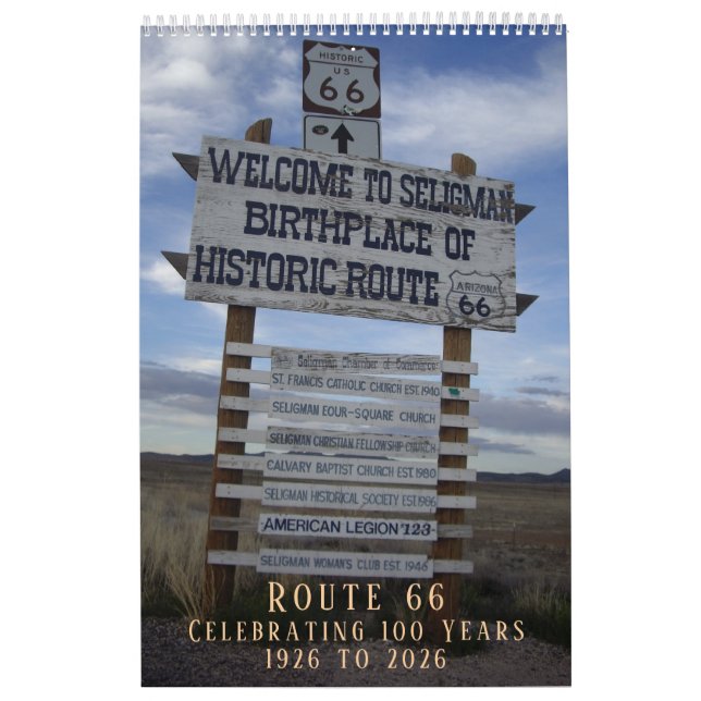 Route 66 - Celebrating 100 Years 1926 - 2026 Calendar (Cover)